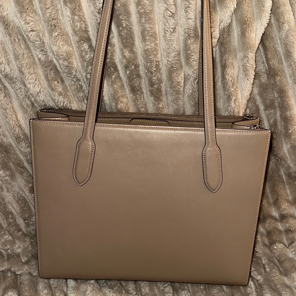 Coach Tan Leather Tote Bag - Picture 5 of 13